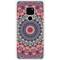 Mandalla rose Bedrukt siliconen hoesje compatibel met Mate 20