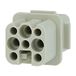 Krimpen van het contacteninzetstuk - socket voor 8p stekker