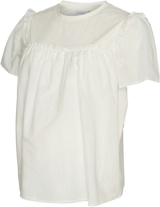 Mama Licious Blouse Regular fit O-hals Pofmouwen Top