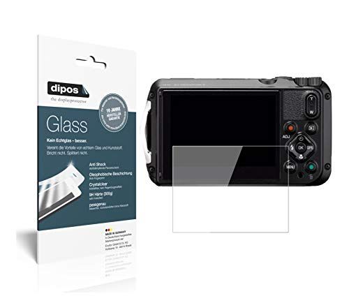 dipos I Pantserfolie, helder, compatibel met Ricoh WG-6, beschermfolie 9H displayfolie