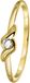 Lucardi Dames Ring met zirkonia - Ring - Cadeau - 14 Karaat Goud - Geelgoud