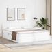 Maison Exclusive - Lit de rangement avec matelas, tout blanc, 160 x 200 cm, similicuir