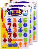Concorde Magnetische cijfers/rekenen set - 3x - regenboog kleuren - 4 cm
