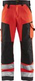 Blåkläder Werkbroek High Vis zonder spijkerzakken 1566-1811 - High Vis Rood/Zwart - D120