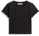 Tommy Hilfiger Kids T-shirt Korte mouw Katoen 95% Elastaan 5% Unisex Maat 7 Zwart Herfst/Winter 2026