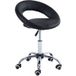 Homcom Bureau Stoel In Hoogte Verstelbaar Met Wielen, Draaibaar, Zitting Van PU En Metalen Frame, Zwart, 50 X 54 X 66-78 Cm