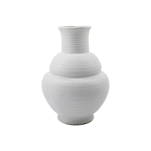 House Doctor Liva Vaas - Wit - Steengoed - 29 cm