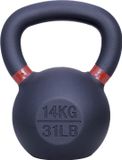 ForzaFit Kettlebell 14 kg - Gietijzer Kettle bell - Zwart met Bruin