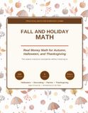 Fall and Holiday Math: Real Money Math for Autumn, Halloween, and Thanksgiving