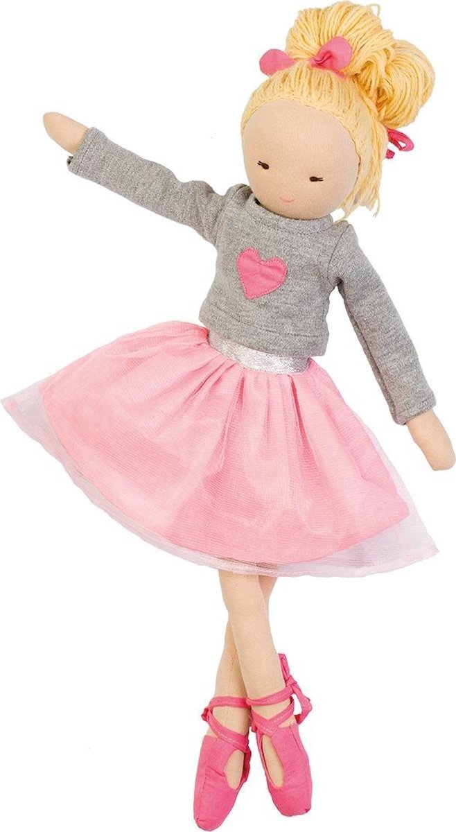 Hoppa Knuffelpop Lappenpop Ballerina Olivia, 30 cm, Geschenk Voor Meisjes