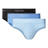 Calvin Klein Icon Cotton Stretch Hipster briefs (3-pack) - Men's Briefs - Black - Medium Blue - Light Blue
