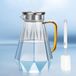 Unyqoos Carafe en verre avec couvercle, 2,5 litres, pichet à eau design diamant