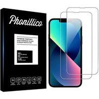 Phonillico® Gehard glas voor iPhone 14 PLUS [Pack 2] Screenprotector van glasfilm