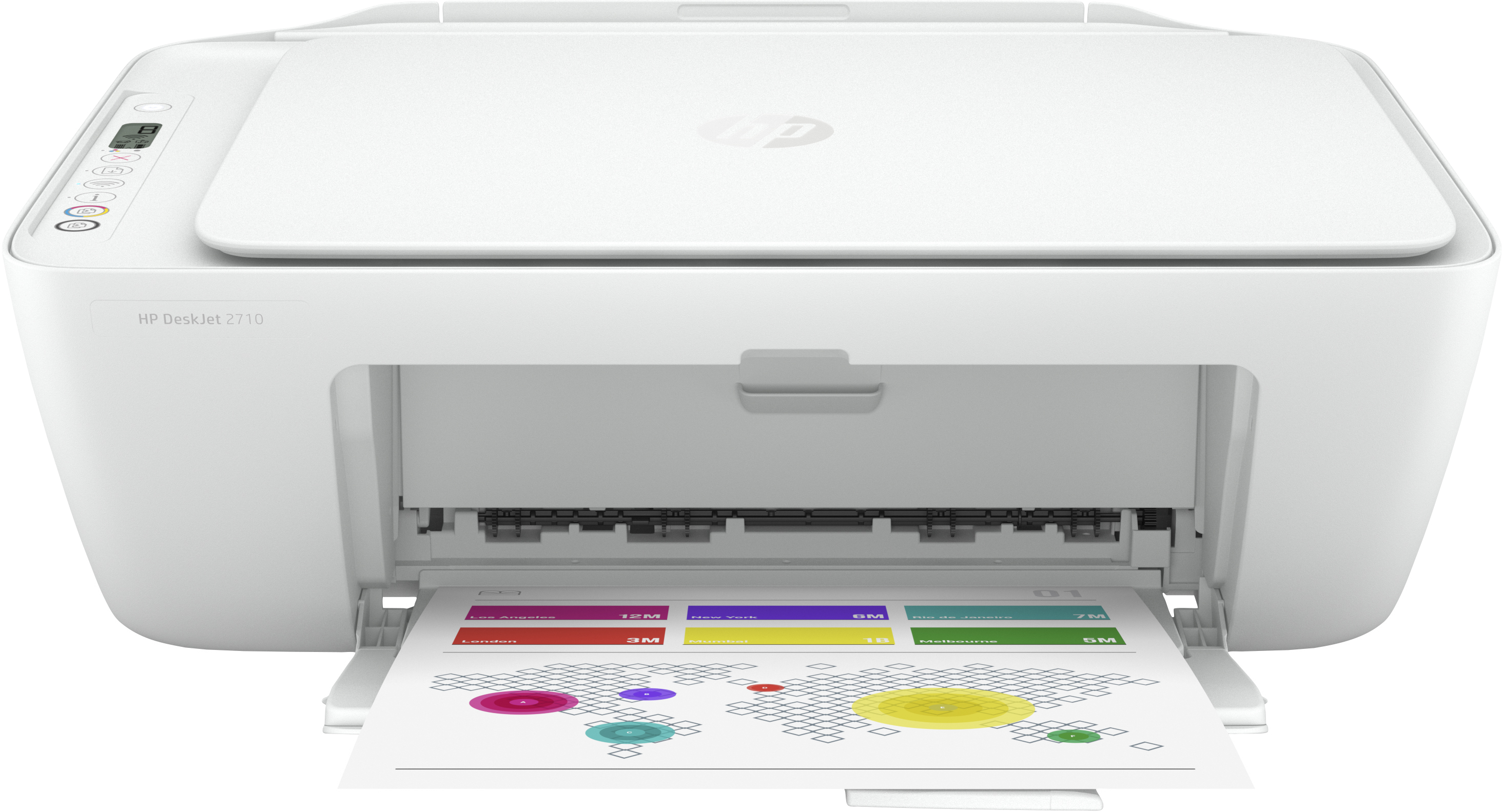 HP DeskJet HP DeskJet 2710 All-in-One printer, Kleur, Printer voor Home, Printen, kopiëren, scannen, Draadloos; Geschikt voor HP Instant Ink; Printen vanaf een telefoon of tablet