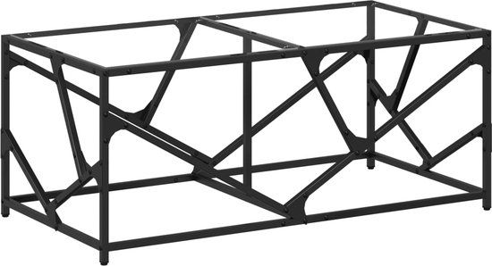 VidaXL Salontafel met transparant glazen blad 98,5x50x41 cm staal