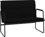 vidaXL Bankje 100x64x80 cm stof zwart