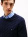 Tommy Hilfiger Heren Pullover Katoen Classic Cable Crew Neck Donkerblauw XXL