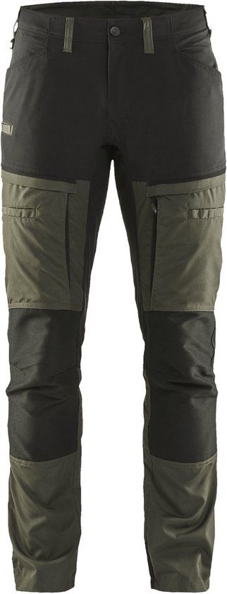 Blåkläder Service werkbroek met stretch 1456-1845 - Mannen - Groen/Zwart - 48