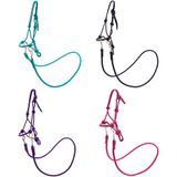 PFIFF 103130 Hobby Horse halterset "Little Mustang", knoophalster met teugels, in grootte verstelbare halterset met glitterstenen, roze