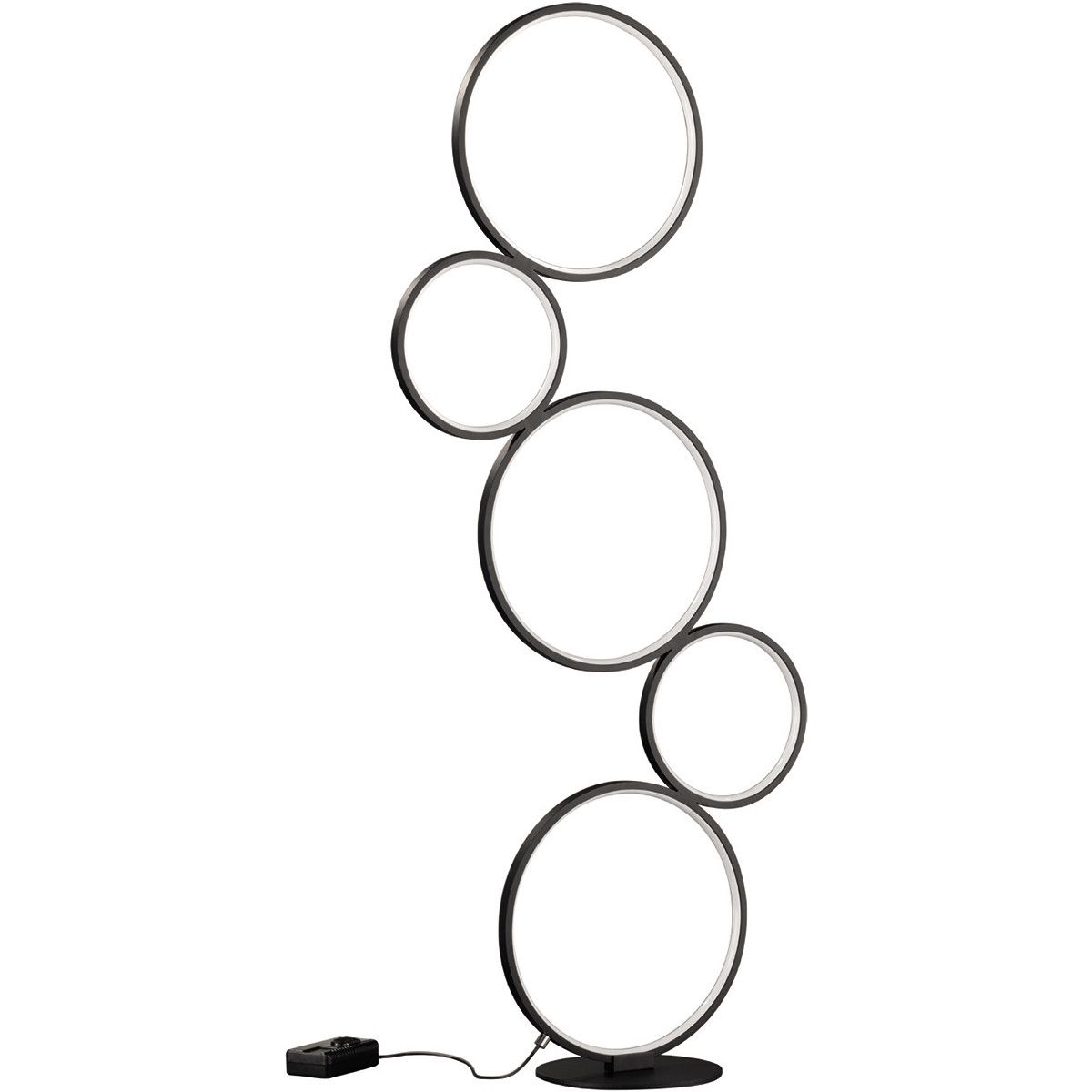 BES LED Trion Rondy LED Vloerlamp - 36W - 3000K - Zwart