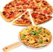 Pizzaschep Inox - Plank voor het bakken van pizza - Gebruik in pizzaoven - Houten handvat - 43,5 cm - Argent