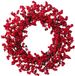Ibenzoa® Rode Bessenkrans Winterdecoratie voor Deur en Raam met Kunstmatige Bessen 45 cm