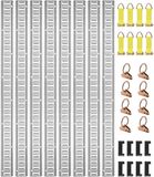 Vevor Sjorrails, 34st E-Railbevestigingsrailset, 454kg Draagvermogen Luchtvaartlijnen, Raillengte 1,52m E-Tracks-Set, Ladingzekering Stangrail Bevestigingsaccessoires voor Lading Motorfietsen, Zilver