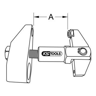 KS Tools klemschroef uitdrukker zonder hydraulische spindel, 3-delig
