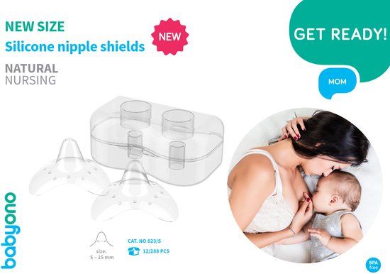Baby Ono Silicone Tepelbeschermers 2 Stuks Maat S Transparant