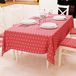 PETTI Artigiani Italiani - Tafelkleed, tafelkleed, tafelkleed voor de keuken van katoen, motief harten, rood X6 pleinen (140 x 180 cm), 100% Made in Italy