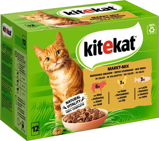 Kitekat MP Market Mix in gelei 12x85g 4-pack