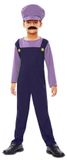 Fyasa Kinderkostuum Loodgieter paars (122-138 cm) - maat L
