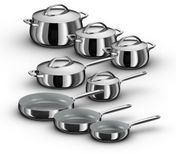 BergHOFF Home Belly Pannenset 13-delig – Luxe RVS Kookset – Stellar Steel