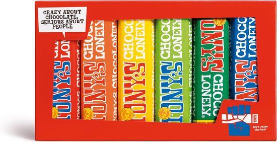 Tony's Chocolonely Proeverijtje Chocolade - 6 x 47/50g - Verjaardagscadeau