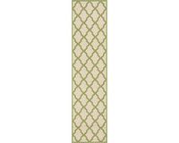 Safavieh Trellis Indoor/Outdoor Geweven Vloerkleed, Beachhouse Collectie, BHS122, in Creme & Olijf, 61 X 244 cm