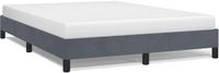vidaXL Bedframe - donkergrijs - 152x203 cm - fluweel