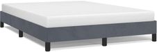 vidaXL Bedframe - donkergrijs - 152x203 cm - fluweel