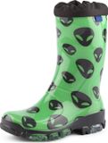 Ladeheid LA-RB-492 Bottes de pluie enfant - Caoutchouc - Léger - PVC - Esprit vert - 27/28