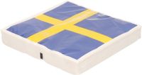 Merkloos Servetten Zweden - 20x - 33 cm - papier - vlag - Landen thema versiering - Zweden tafeldecoratie servetjes