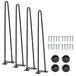 Pieds de table en métal, type "cheville", longueur 70 cm, lot de 2, pour tables basses