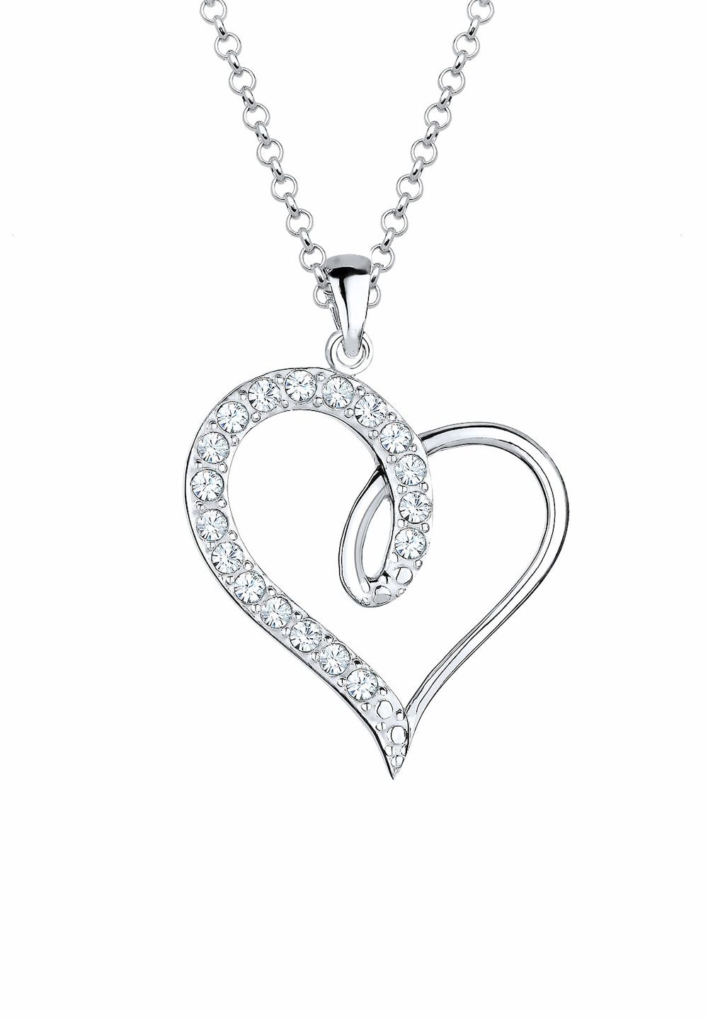 Elli Halsketting Dames Hart Uitgesneden Hanger Zilver