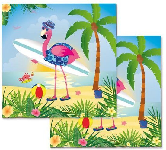 Folat Servetten Flamingo, 20st.