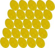 Merkloos Hobby knutsel eieren - 50x - 4,5 cm - geel - kunststof - decoratie paaseieren