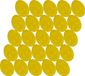 Merkloos Hobby knutsel eieren - 50x - 4,5 cm - geel - kunststof - decoratie paaseieren