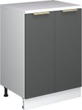 Vicco Keukenkast voor schuine wand R-Line, Antraciet-goud, 60 cm