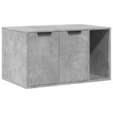 vidaXL Kattenbakkast - 80x50x45 cm - bewerkt hout - betongrijs