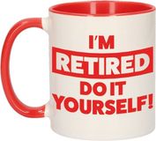 Bellatio Decorations Shoppartners Bv Pensioen kado mok / beker rood - Im retired do it yourself - 300 ml - VUT