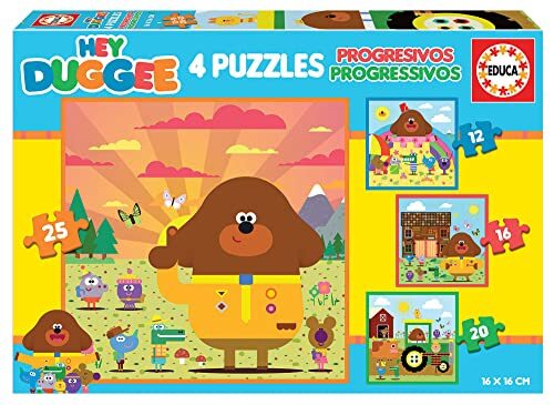 Educa Progressieve puzzels Hey Duggee 12+16+20+25, gevarieerde kleur (19394)