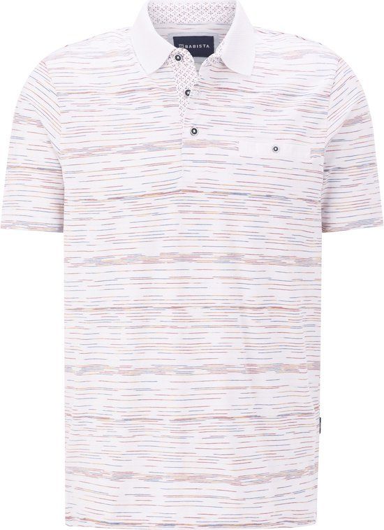 Babista heren Poloshirt - 64/66 - wit - Plus Size