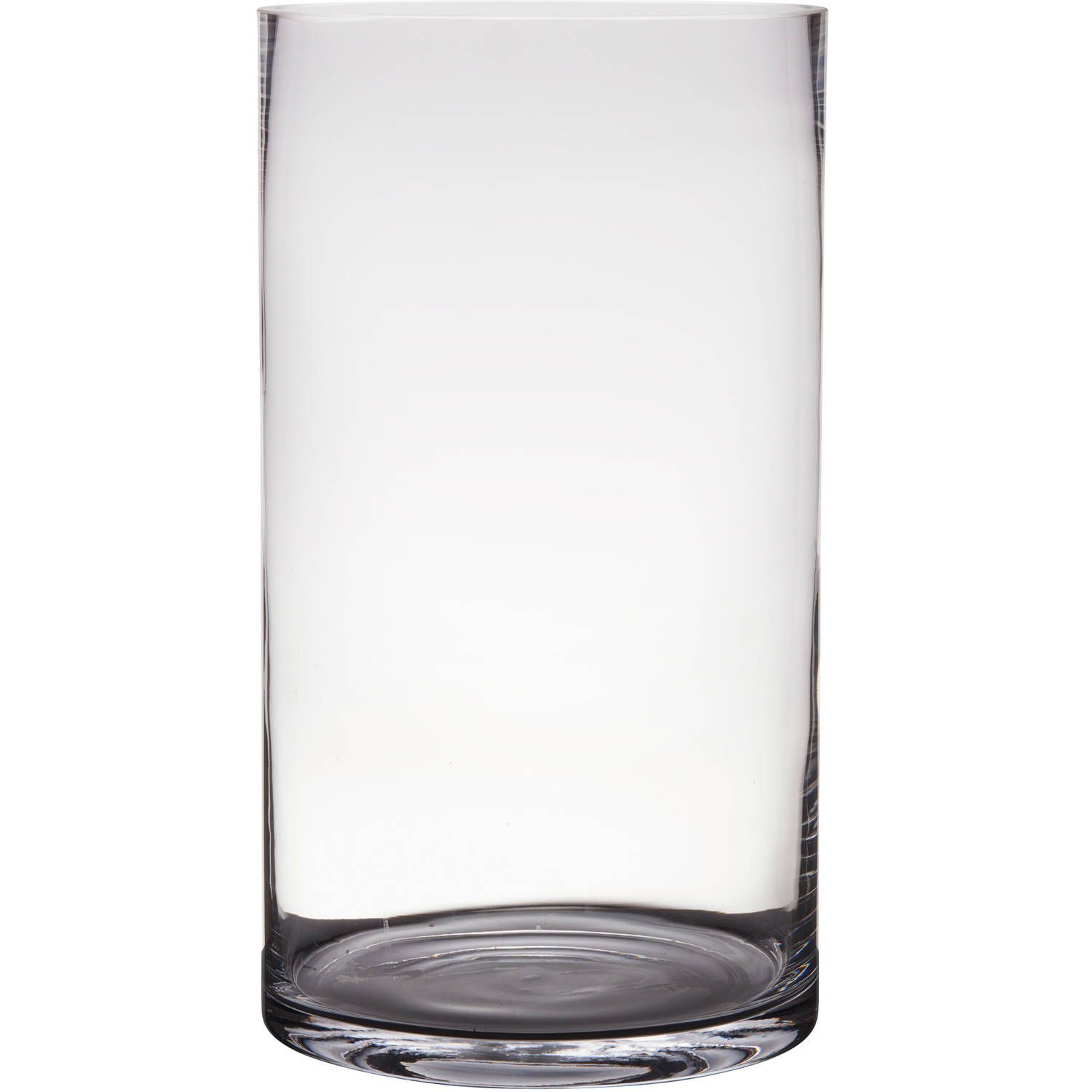 Hakbijl Glass Cylinder Vase - 40 x 25 cm - Transparent